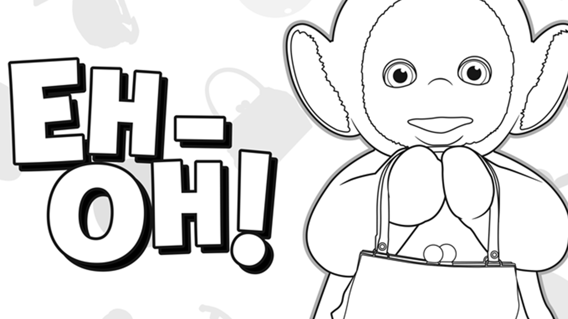 It's Tinky Winky! Add a splash of color to this coloring sheet.